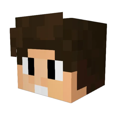 tixoid Minecraft avatar head, 3D render