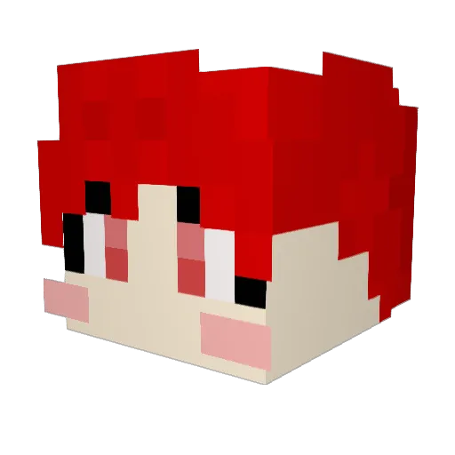 tiy456 Minecraft avatar head, 3D render