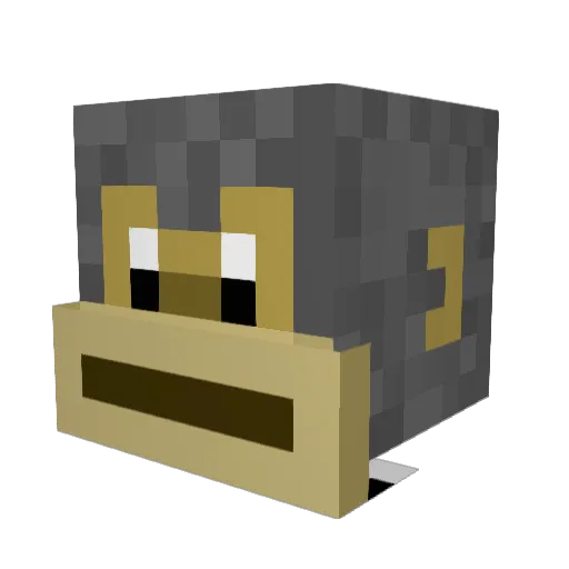 tiz7 Minecraft avatar head, 3D render