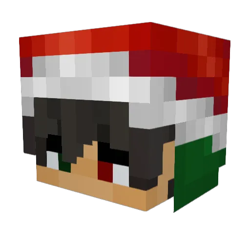 tiziporta Minecraft avatar head, 3D render