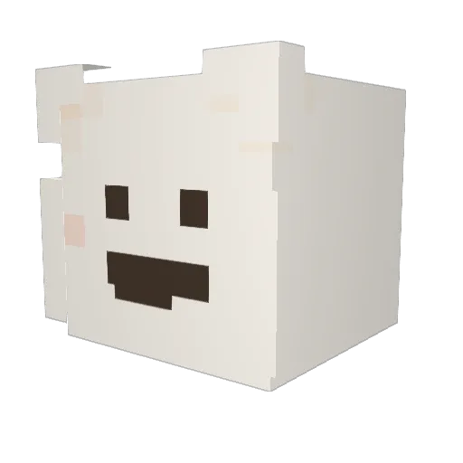 tizqw Minecraft avatar head, 3D render