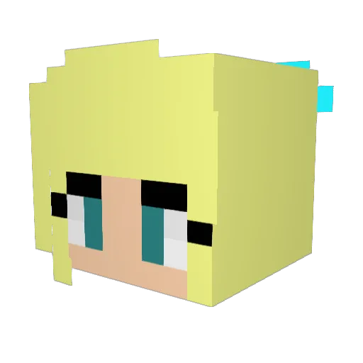 tj68 Minecraft avatar head, 3D render