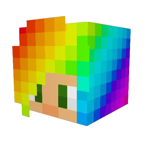 tjLaunier Minecraft avatar head, 3D render
