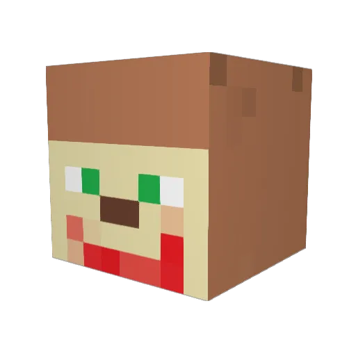 tjo5074 Minecraft avatar head, 3D render