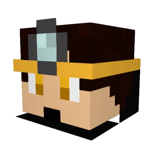 tjoden Minecraft avatar head, 3D render