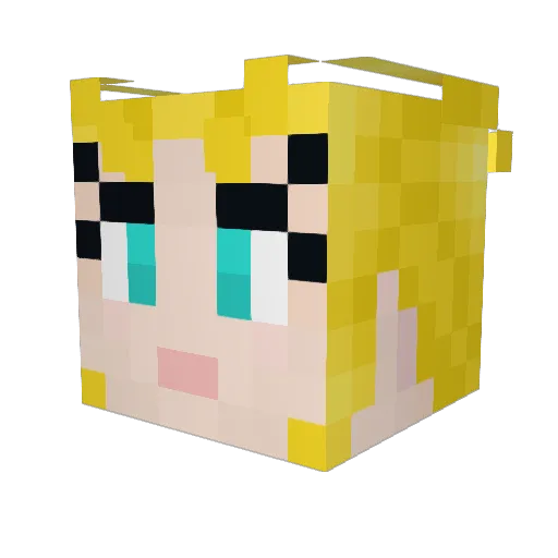 tjrulez Minecraft avatar head, 3D render