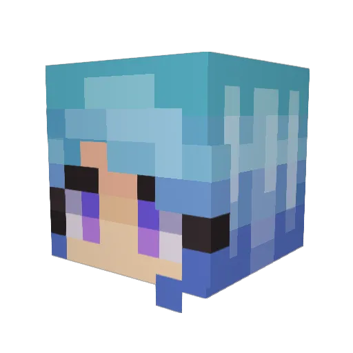 tjsdn Minecraft avatar head, 3D render