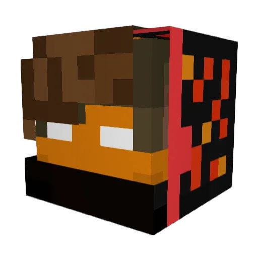 tjstorm Minecraft avatar head, 3D render