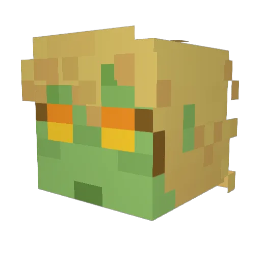 tjtrainish Minecraft avatar head, 3D render