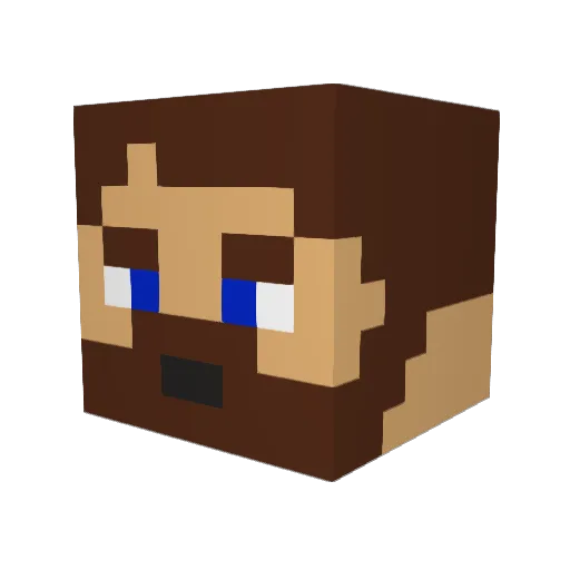 tjul1 Minecraft avatar head, 3D render
