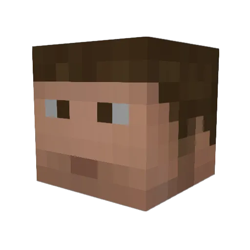 tjuma Minecraft avatar head, 3D render