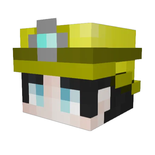 tjwnse Minecraft avatar head, 3D render
