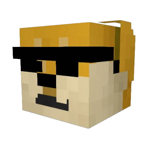 tk1002 Minecraft avatar head, 3D render