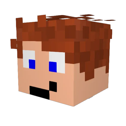 tkboom Minecraft avatar head, 3D render