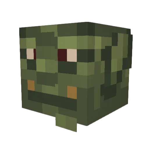 tkdmantaray Minecraft avatar head, 3D render