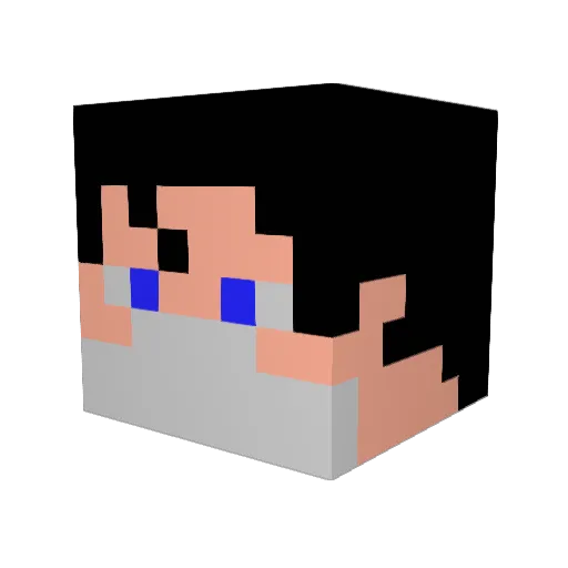 tkdreo Minecraft avatar head, 3D render