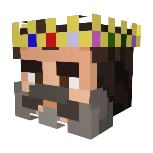 tkdski Minecraft avatar head, 3D render