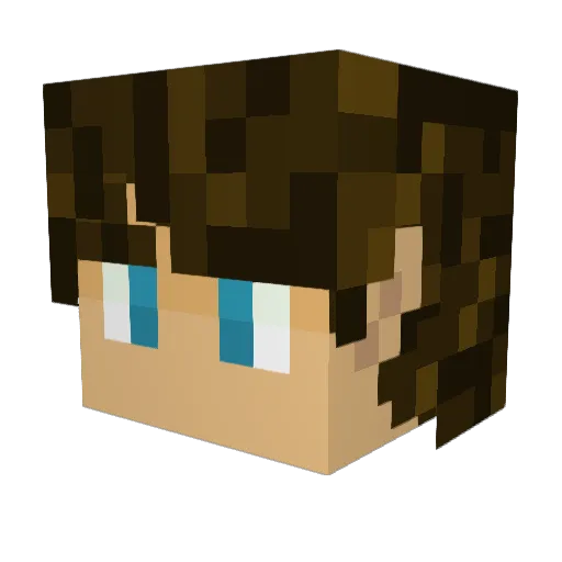 tken25 Minecraft avatar head, 3D render