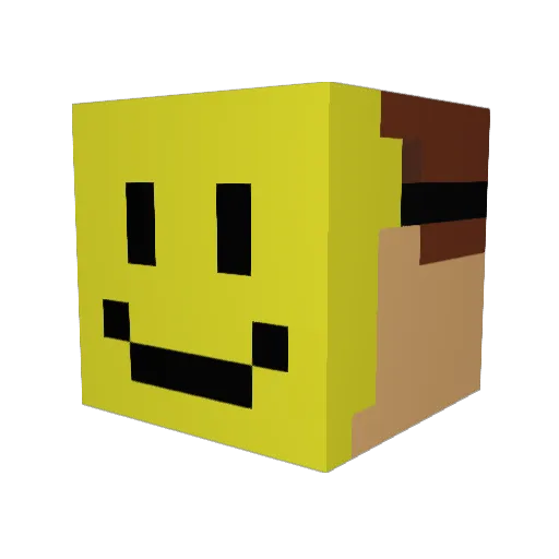 tkgnjsanta Minecraft avatar head, 3D render