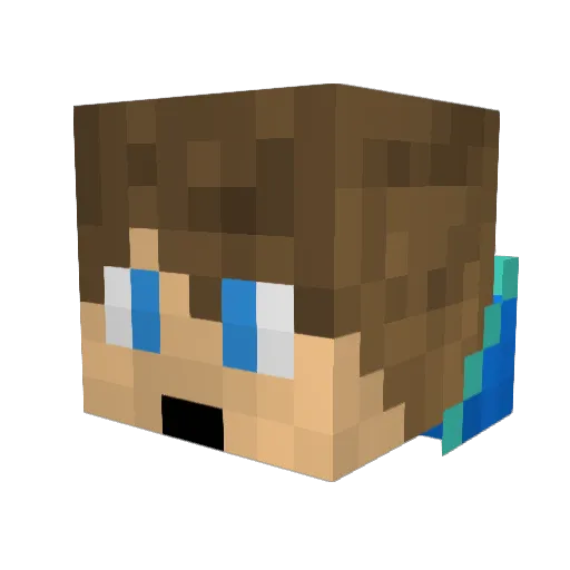 tkmatto Minecraft avatar head, 3D render