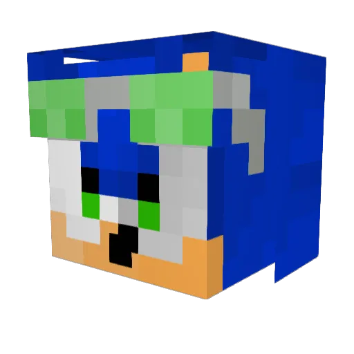 tknd06 Minecraft avatar head, 3D render