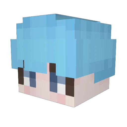 tkrhdtk Minecraft avatar head, 3D render