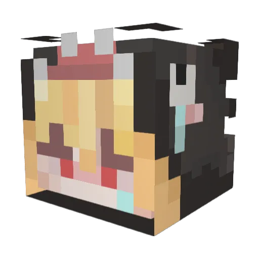 tks2_ Minecraft avatar head, 3D render