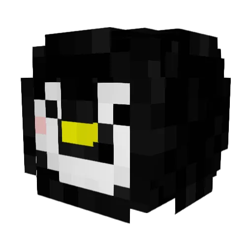 tksqms Minecraft avatar head, 3D render