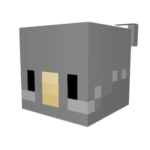 tkt6 Minecraft avatar head, 3D render