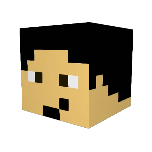 tlgjaymz Minecraft avatar head, 3D render