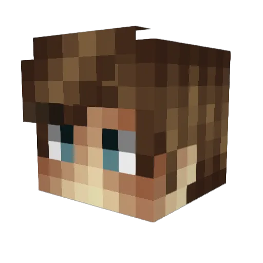 tlhajeager_ Minecraft avatar head, 3D render