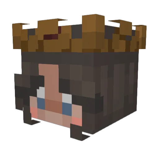 tlhil Minecraft avatar head, 3D render