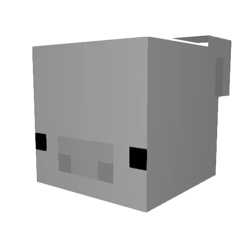 tlji Minecraft avatar head, 3D render