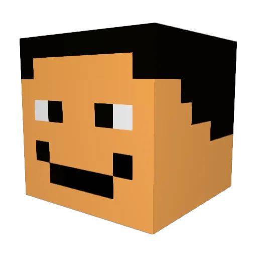 tloczeek Minecraft avatar head, 3D render