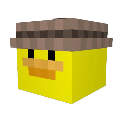 tlpq Minecraft avatar head, 3D render