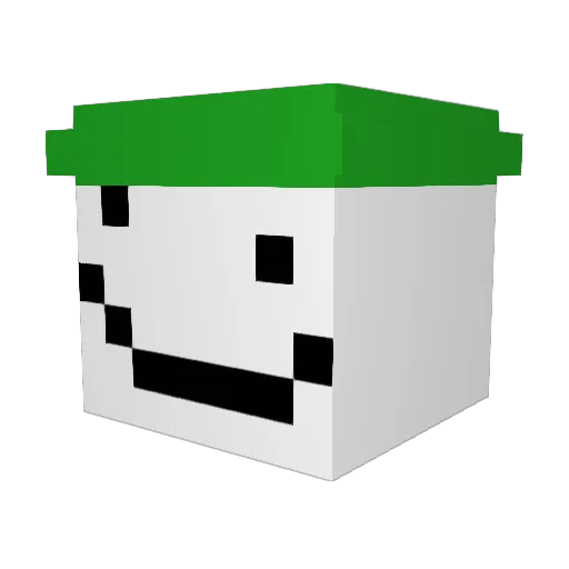 tlqkfrog Minecraft avatar head, 3D render