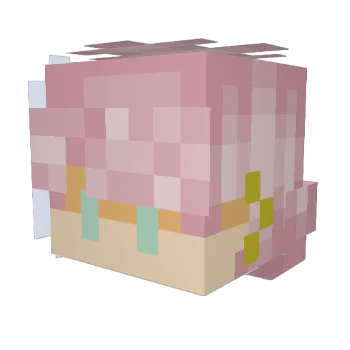 tls143_ Minecraft avatar head, 3D render