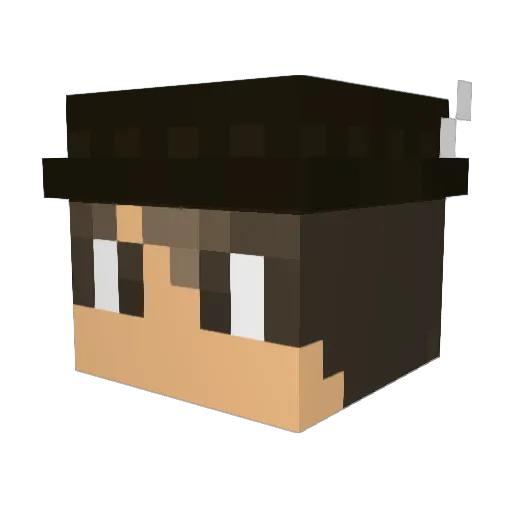 tlupatac Minecraft avatar head, 3D render