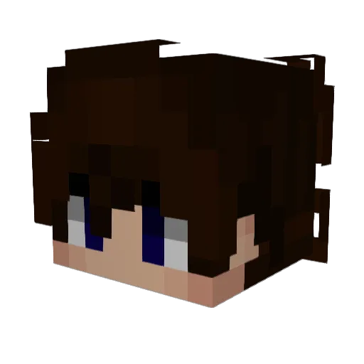 tm0220_l Minecraft avatar head, 3D render