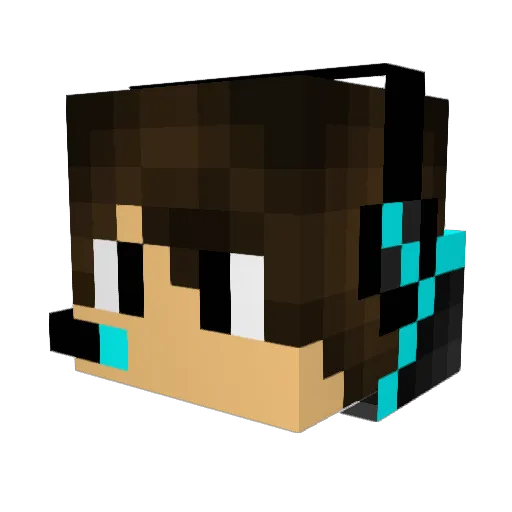 tmac10 Minecraft avatar head, 3D render