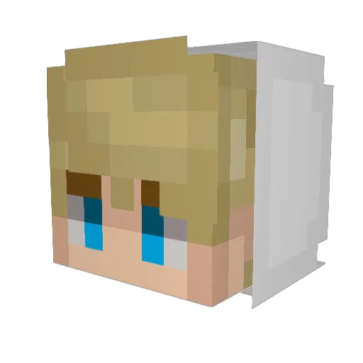 tmackk Minecraft avatar head, 3D render