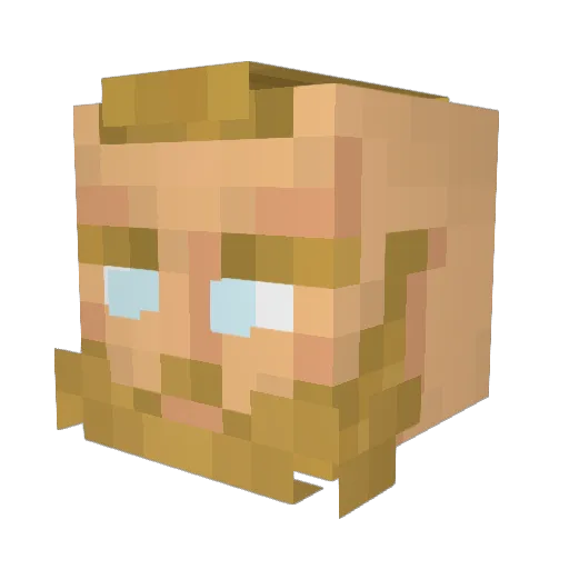 tmappl Minecraft avatar head, 3D render