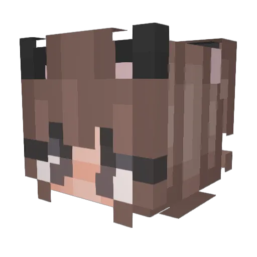 tmbkeim Minecraft avatar head, 3D render