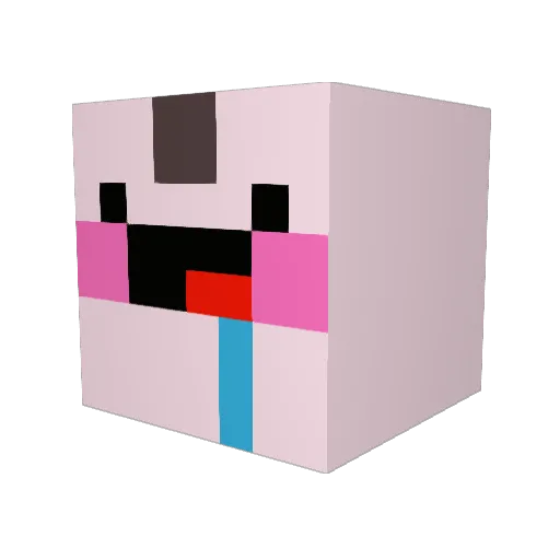 tmddms Minecraft avatar head, 3D render