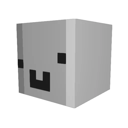 tmdqo Minecraft avatar head, 3D render