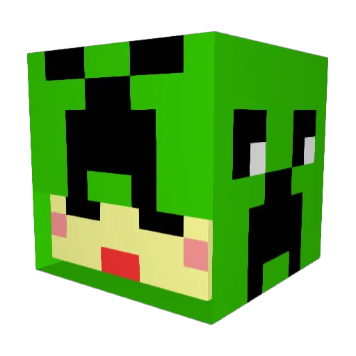 tmf458 Minecraft avatar head, 3D render