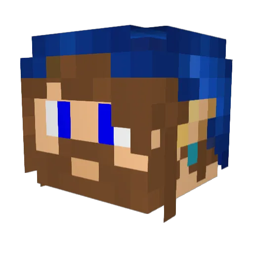 tmills Minecraft avatar head, 3D render