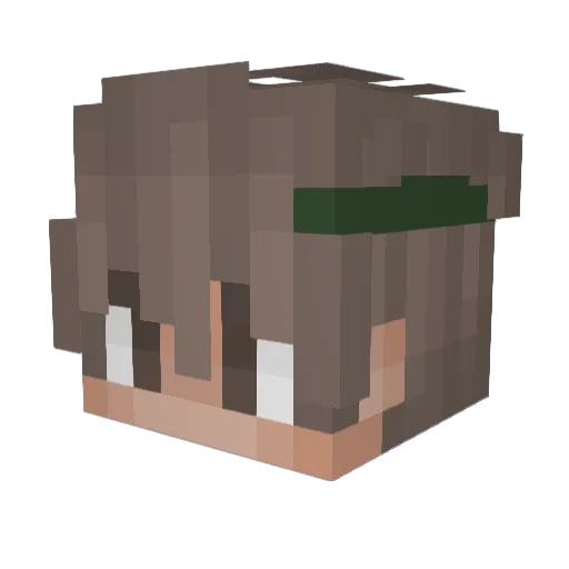 tmkooa Minecraft avatar head, 3D render