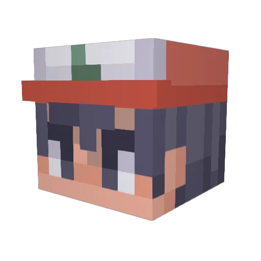 tmqkfktl Minecraft avatar head, 3D render