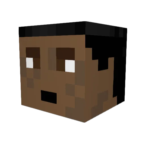 tncktn Minecraft avatar head, 3D render